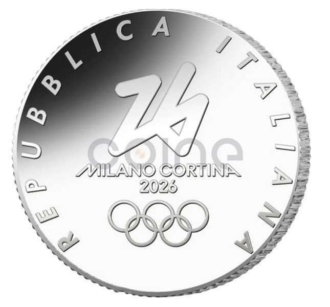 Монета 1/4 Євро 2025 Італія - Зимові Олімпійські ігри 2026 року - Кортіна 39263 фото