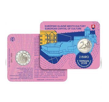 Монета 2 Євро 2026 Словаччина - Тренчин - Європейська культурна столиця (Coin Card) 41298 фото