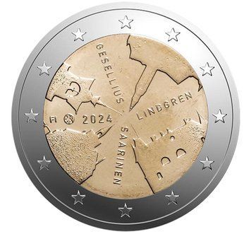 Монета 2 Євро 2024 Фінляндія - Фінська архітектура - Геселліус, Ліндгрен, Саарінен 36184 фото