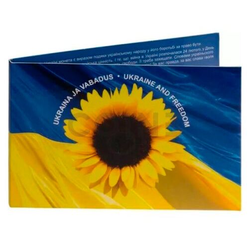 Estonia 2 Euro 2022 - Ukraine and Freedom (BU coincard)