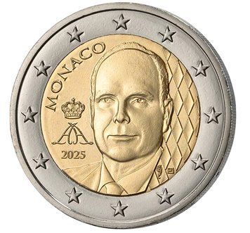 Монета 2 Євро 2025 Монако - Принц Альберт II / Новий дизайн 40553 фото