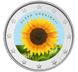 Latvia 2 Euro 2023 - Sunflower for Ukraine (сolored series)