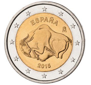 Монета 2 Євро 2015 Іспанія - Печера Альтаміра 5589 фото