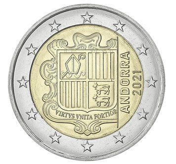 Монета 2 Євро 2021 Андорра обігова серія 26435 фото