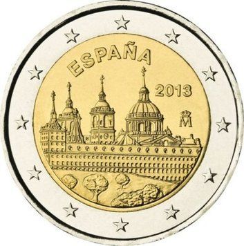 Монета 2 Євро 2013 Іспанія - Монастир і комплекс Ескоріал - Мадрид 1437 фото