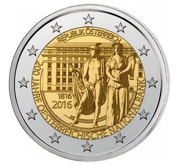Монета 2 Євро 2016 Австрія - Національний банк 8786 фото