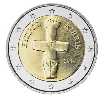 Монета 2 Євро 2014 Кіпр обігова 42706 фото