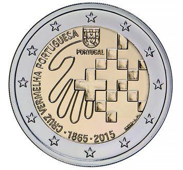 Монета 2 Євро 2015 Португалія - Червоний Хрест 6322 фото