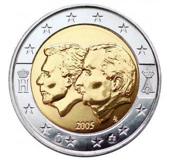 Монета 2 Євро 2005 Бельгія - Бельгія Люксембург Економічний союз 3879 фото