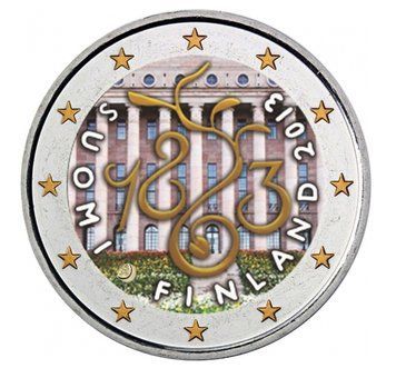 Латвія 2 Євро 2013 - Парламент 1863 року (кольорова серія) 32625 фото