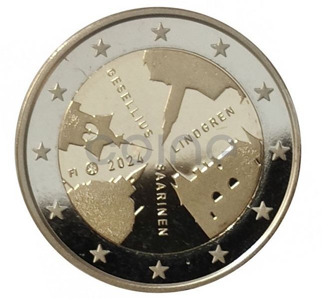 Finland 2 Euro 2024 - Finnish architecture - Gesellius, Lindgren, Saarinen (Proof)