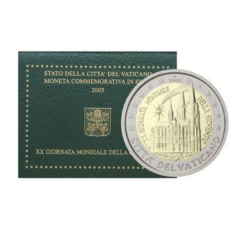 Монета 2 Євро 2005 Ватикан - 20-й Всесвітній день молоді (Кельн) 4786 фото