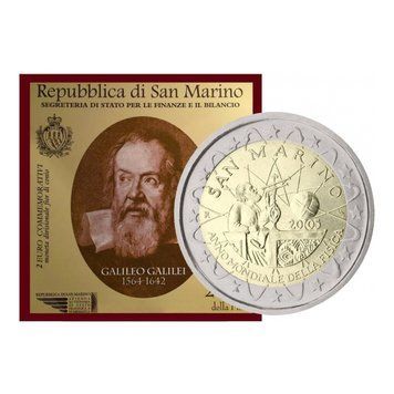 Монета 2 Євро 2005 Сан Маріно - Галілео Галілей 5095 фото