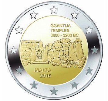 Монета 2 Євро 2016 Мальта - Ггантія 11041 фото