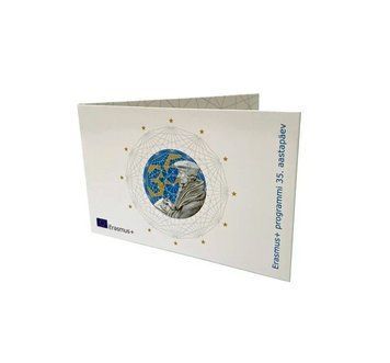 Монета 2 Євро 2022 Бельгія - Ерасмус 35 (BU coincard) 28255 фото