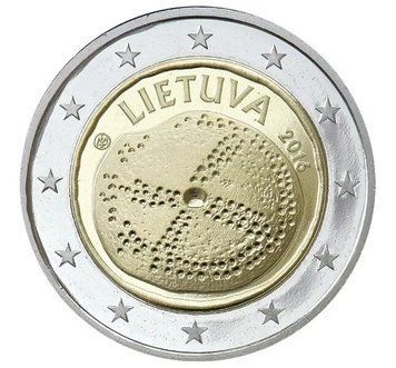 Монета 2 Євро 2016 Литва - Балтійська культура 10078 фото