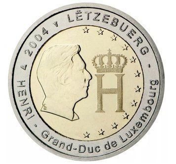 Монета 2 Євро 2004 Люксембург - Великий герцог Анрі 1379 фото