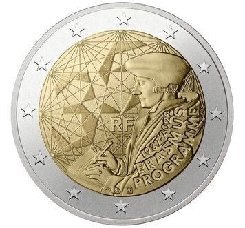 Монета 2 Євро 2022 Франція - Ерасмус 35 28246 фото