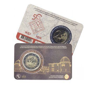 Belgium 2 Euro 2026 - National Geographical Institute and Royal Observatory(BU - French coincard)