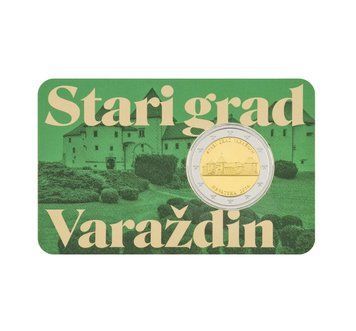 Монета 2 Євро 2024 Хорватія - Старе місто Вараждин (Coin card) 36686 фото