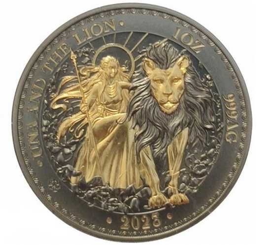St. Helena 1 Pound 2023 - Una & The Lion - Black Empire Edition